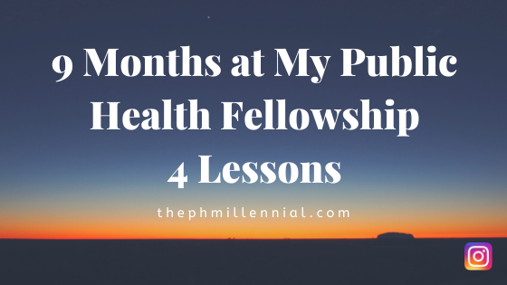 Blog banner: "9 months at My public health fellowship | 4 lessons