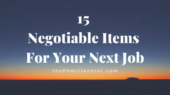 15 Negotiable Items For Your Next Job - The Public Health Millennial