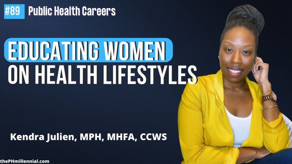 89 Educating Employees and Women About The Importance of Living a Healthy Lifestyle with Kendra Julien, MPH, MHFA, CCWS || Public health careers | The Public Health Millennial